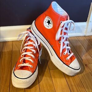 Converse Orange High-Top Sneakers